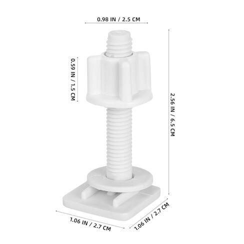 Cabilock Toilet Seat Hinge Bolt Screw Set with Nuts 2-Pack Plastic Toilet Cover Screws for Secure Seat Installation Easy DIY Replacement Hardware in Saudi Arabia