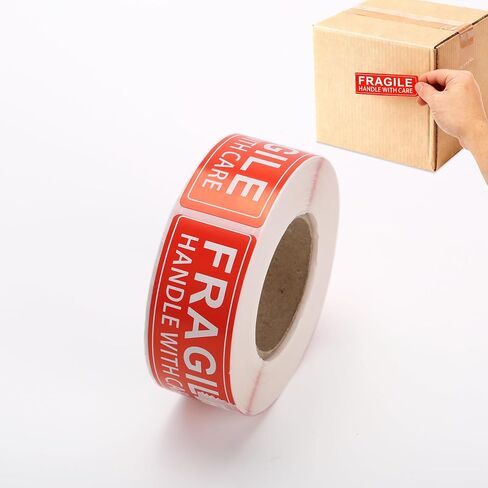 1 RollFragile Stickers for Shipping, Fragile Stickers for Moving Labels for Boxes, Fragile Handle with Care Warning Stickerss, for Packing Warning Labels in Saudi Arabia