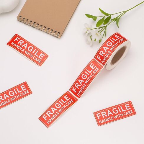 1 RollFragile Stickers for Shipping, Fragile Stickers for Moving Labels for Boxes, Fragile Handle with Care Warning Stickerss, for Packing Warning Labels in Saudi Arabia