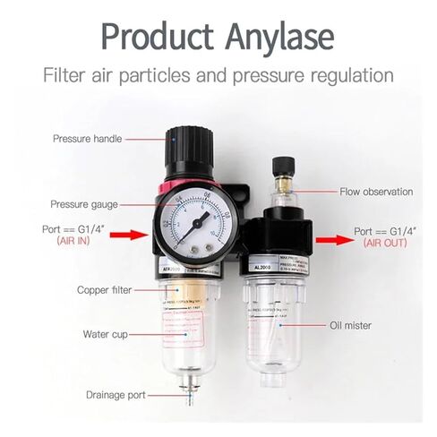 AFC2000 Pneumatic air Source Processor 1/4 Thread air Compressor Oil-Water Separator Filter Regulator steam Trap(Gas Source) in Saudi Arabia