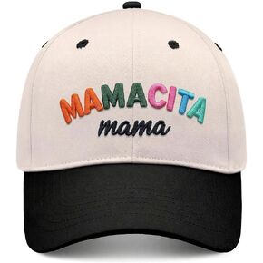 قبعات بيسبول مطرزة على الطراز القديم من Mamacita Mama للنساء والفتيات، قبعات سائقي الشاحنات العصرية المضحكة، هدايا، أسود in Kuwait