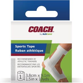 Athletic Tape, Sprains and Injuries Protection, Breathable, Hand-tearble, Sports Tape, Multi-Sport use, 1.5 in x 10 yd, 1 Roll in Saudi Arabia