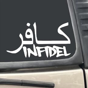 Arabic Infidel 6" x 3.5" Sticker Decal for Car, Truck, Laptop, etc in Kuwait