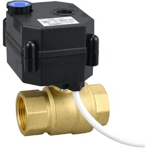 صمام كروي كهربائي نحاسي 1/2 بوصة مع مفتاح يدوي DC12v DC24v صمامات بمحرك 1 قطعة (DC12V_CR03) in Saudi Arabia