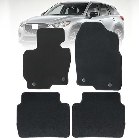 GXARTS Car Floor Mats Carpet Full Set Fit for Mazda 3 4-Door 2014 2015 2016 2017 2018 | All-Weather, Velour, Black | Waterproof ＆ Anti Sliding Back in Saudi Arabia