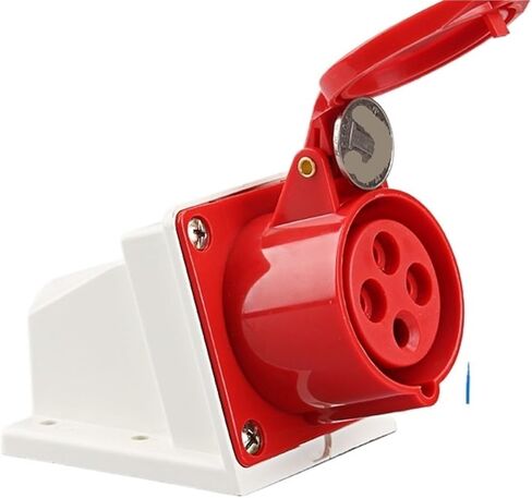Industrial Aviation Plug and Socket Connector 3-pin 4-pin 5-Hole 16/32A Waterproof But Not Explosion-Proof(5-core16Asurface-mountedsocket) in Saudi Arabia