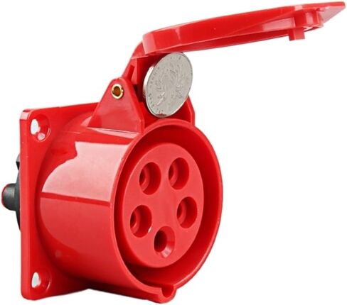 Industrial Aviation Plug and Socket Connector 3-pin 4-pin 5-Hole 16/32A Waterproof But Not Explosion-Proof(5-core16Asurface-mountedsocket) in Saudi Arabia