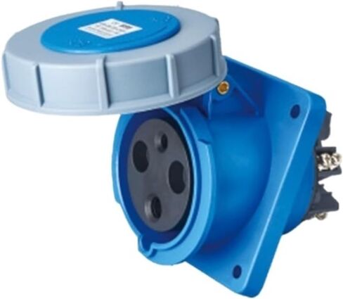 Concealed Angled Socket IP67 Waterproof Aviation Plug High Current Industrial 63A125A Docking 3-pin 4-Wire(3-core125Aconcealedinclinedseat) in Kuwait