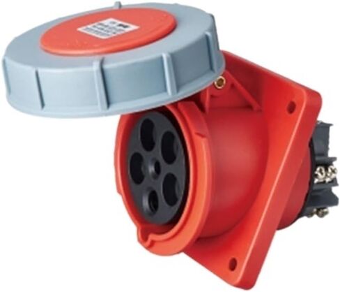 Concealed Angled Socket IP67 Waterproof Aviation Plug High Current Industrial 63A125A Docking 3-pin 4-Wire(3-core125Aconcealedinclinedseat) in Saudi Arabia