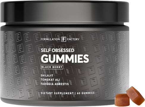 Formulation Factory Self Obsessed Shilajit Gummies for Men, Tongkat Ali + Fadogia Agrestis Supplement, Energy, Strength, Drive & Vitality Support, Natural Masculinity Formula, 60 Count (Pack of 1) in Saudi Arabia
