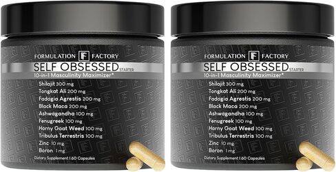 Formulation Factory Self Obsessed Shilajit Gummies for Men, Tongkat Ali + Fadogia Agrestis Supplement, Energy, Strength, Drive & Vitality Support, Natural Masculinity Formula, 60 Count (Pack of 1) in Saudi Arabia