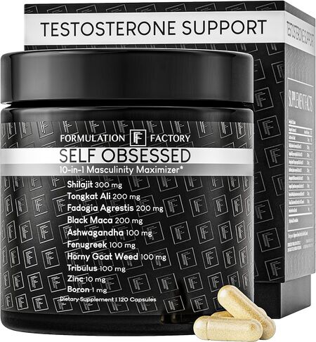 Formulation Factory Self Obsessed Shilajit Gummies for Men, Tongkat Ali + Fadogia Agrestis Supplement, Energy, Strength, Drive & Vitality Support, Natural Masculinity Formula, 60 Count (Pack of 1) in Saudi Arabia