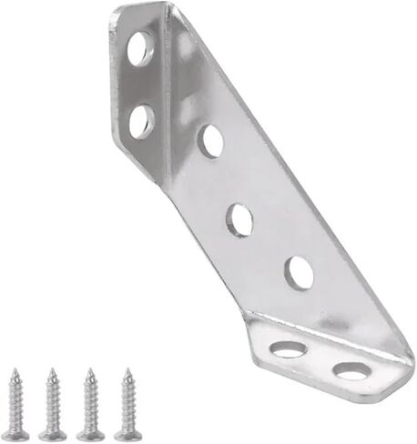 Stainless Steel Furniture Angle Shelf Connector Cabinet Support Fixing Frame Corner Brace with Screw 1-10Pcs(6 Sets) in Saudi Arabia