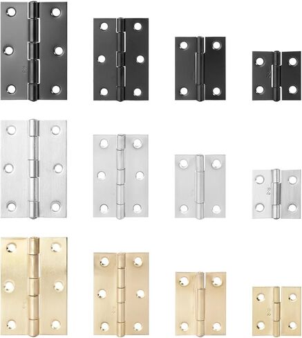 Stainless Steel Hinge 270 Degree Folding Black Kitchen Cupboard Wooden Box Furniture 2Pcs(Silver 75.5mm) in Saudi Arabia