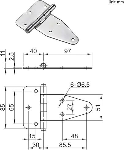 Stainless Steel Heavy-Duty Hinge Industrial Automation Electrical Equipment Switch Control Box Cabinet Mechanical Hinge 1Pcs in Saudi Arabia