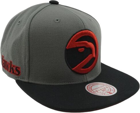 قبعة Mitchell & Ness Atlanta Hawks Storm Front HWC Snapback - رمادي in Kuwait