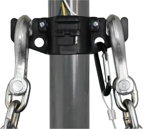 HitchBoss 7-Way - Towing Organizer for Manual/Electric 2" & 2 ¼" Trailer Hitch - Easy Install RV Accessories - Side Hooks, Cable & Harness Holder - Durable Polypropylene, Made in USA in Kuwait