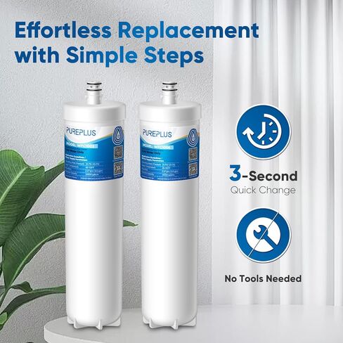 فلتر مياه تحت الحوض PUREPLUS DW80/90، بديل لـ Aqua-Pure AP-DW80/90، AP-DWS1000، Kohler K-201-NA، Kohler K-202-NA (عبوة من قطعتين)، WF60-80/90، WD-W60-80/90. رقم الموديل: PP-WFC1003/1004 in Kuwait