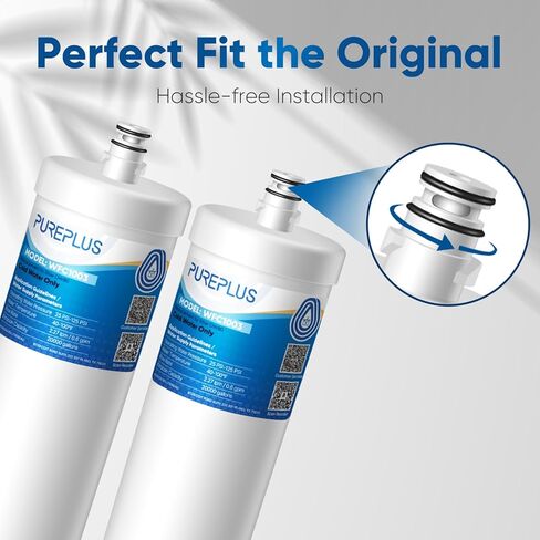 فلتر مياه تحت الحوض PUREPLUS DW80/90، بديل لـ Aqua-Pure AP-DW80/90، AP-DWS1000، Kohler K-201-NA، Kohler K-202-NA (عبوة من قطعتين)، WF60-80/90، WD-W60-80/90. رقم الموديل: PP-WFC1003/1004 in Kuwait