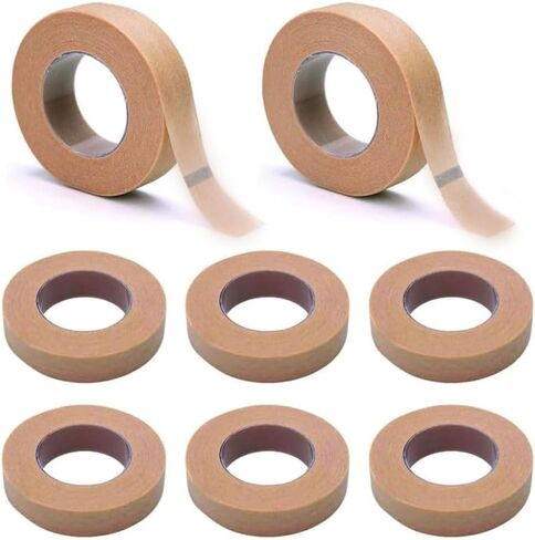 8 Rolls Micropore Tape, Nose Tape for Rhinoplasty Shaping, Flexible Skin Tape Breathable Nose Tape, Self Adhesive Gauze Tape for Wound Injuries Swelling Sports, Yellow(0.5 in x 10 Yd) in Saudi Arabia