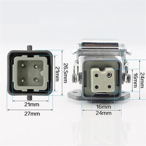 Heavy Duty Connector 4 (3 + 1) 10A 250V HA-004-3 The Aviation 1Pcs in Saudi Arabia