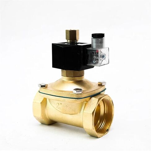 1/4 1/2 3/4 1 2 بوصة عادة مفتوحة النحاس صمام المياه الكهربائية 220VAC 24VDC 12VDC 24VAC 110VAC الملف اللولبي 1 قطعة (2 "، 120VAC) in Kuwait