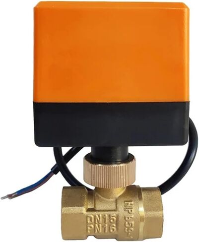 Electric Ball Valve Two-Way Female Thread Brass Motorized For Cut Off Or Connect The Medium In The Pipeline 1Pcs(1",24VDC) in Saudi Arabia
