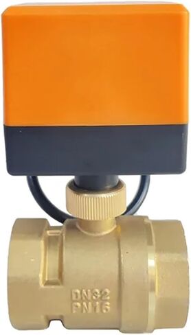 Electric Ball Valve Two-Way Female Thread Brass Motorized For Cut Off Or Connect The Medium In The Pipeline 1Pcs(1",24VDC) in Saudi Arabia