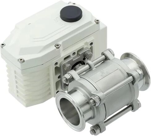 DN50 Stainless Steel Tri Clamp Ferrule 1.6mpa 304 Motorized Electric Three-piece Clamped Ball Valve 1Pcs(110VAC) in Saudi Arabia