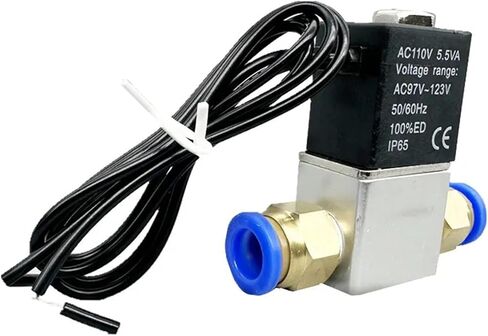2 Way Normally Closed Pneumatic Solenoid Valve With Quick Connector 12V 24V 110V 220V 1/4 Inch Valves 1Pcs(24V_8MM QUICK CONNECTOR) in Saudi Arabia