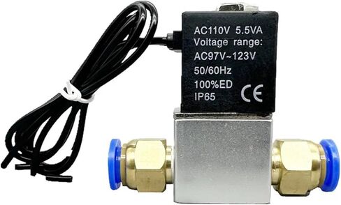 2 Way Normally Closed Pneumatic Solenoid Valve With Quick Connector 12V 24V 110V 220V 1/4 Inch Valves 1Pcs(24V_8MM QUICK CONNECTOR) in Saudi Arabia