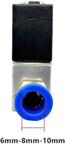 2 Way Normally Closed Pneumatic Solenoid Valve With Quick Connector 12V 24V 110V 220V 1/4 Inch Valves 1Pcs(24V_8MM QUICK CONNECTOR) in Saudi Arabia