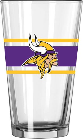 Logo Brands Minnesota Vikings 16oz. Stripe Pint Glass in Saudi Arabia