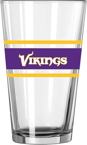 Logo Brands Minnesota Vikings 16oz. Stripe Pint Glass in Saudi Arabia
