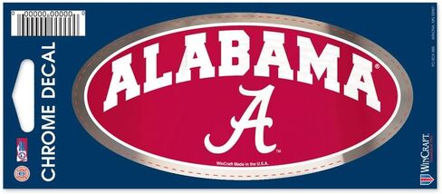 Wincraft NCAA University of Alabama WCR26855014 Chrome Decal, 3" x 7" in Saudi Arabia