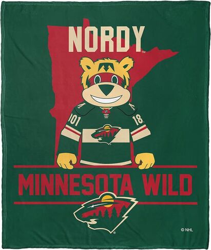 بطانية Northwest NHL Minnesota Wild Silk Touch، مقاس 50 بوصة × 60 بوصة، تميمة الحب in Saudi Arabia