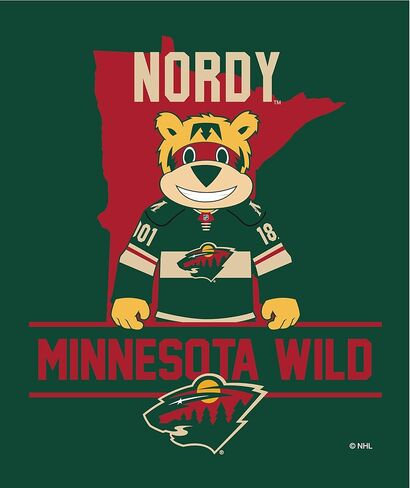 بطانية Northwest NHL Minnesota Wild Silk Touch، مقاس 50 بوصة × 60 بوصة، تميمة الحب in Saudi Arabia