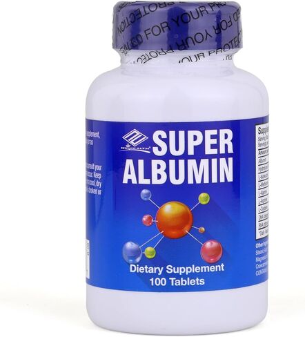 Super Albumin – Hydrolyzed Protein & Amino Acids Supplement | 100 Tablets | Supports Tissue Repair, Cellular Health & Physiological Balance in Saudi Arabia