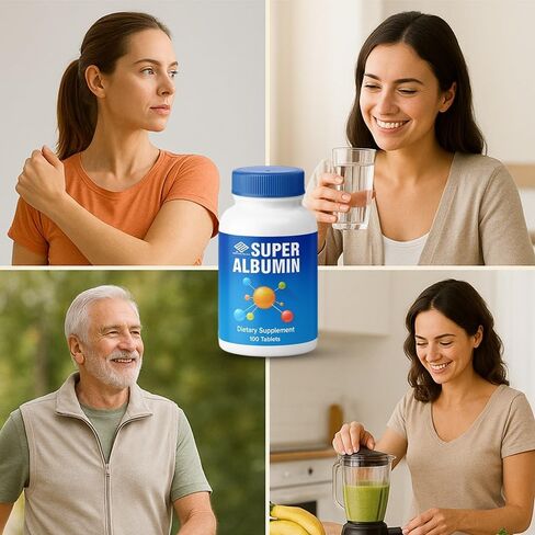 Super Albumin – Hydrolyzed Protein & Amino Acids Supplement | 100 Tablets | Supports Tissue Repair, Cellular Health & Physiological Balance in Saudi Arabia