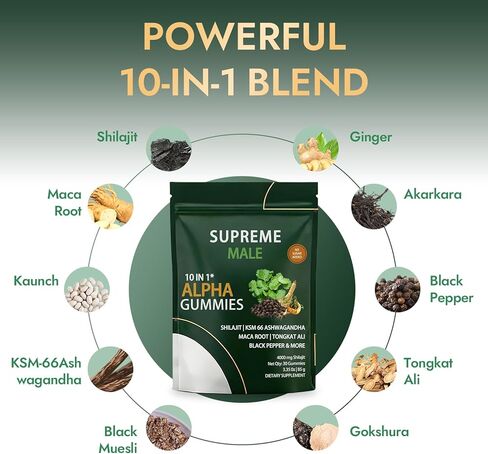 Alpha Gummies, Sugar-Free, Vegan 30 Gummies in Saudi Arabia