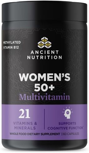 Ancient Nutrition Women’s 50+ Multivitamin with Ashwagandha – Menopause Support for Hot Flashes, Sleep, Mood, Energy & Hormonal Balance – 21 Vitamins & Minerals – 30 Servings in Saudi Arabia