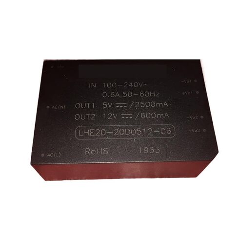 LHE20-20D0512-06AC-DC وحدة الطاقة 220 فولت إلى 5 فولت/12 فولت 20 وات in Kuwait