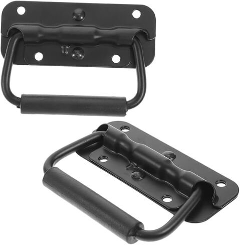 2pcs Heavy Duty Folding Pull Handle Stainless Steel for Toolboxes Industrial Equipment Comfortable Grip Space-Saving Design Construction in Saudi Arabia