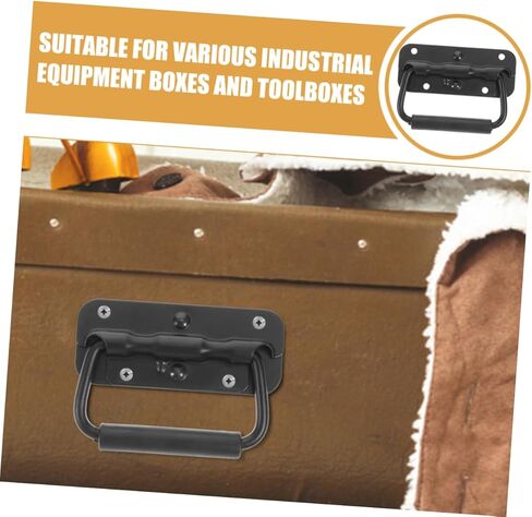2pcs Heavy Duty Folding Pull Handle Stainless Steel for Toolboxes Industrial Equipment Comfortable Grip Space-Saving Design Construction in Saudi Arabia