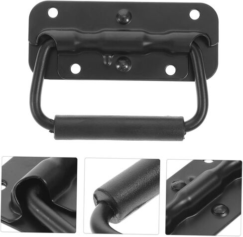 2pcs Heavy Duty Folding Pull Handle Stainless Steel for Toolboxes Industrial Equipment Comfortable Grip Space-Saving Design Construction in Saudi Arabia
