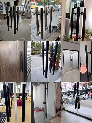 Black Sliding Barn Door Handles Flush Hardware Set for Interior/Exterior Doors 120cm/47.4inch Length Home/Commercial Gate Pulls in Saudi Arabia