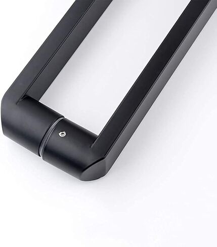 Door Pull Handles, 304 Stainless Steel Square Tube Glass Door Handle, Office Push-Pull Door Handle/Bathroom Shower Door Handle, Sliding Door Handle/Barn Door Handle - Black, 9 Sizes in Saudi Arabia