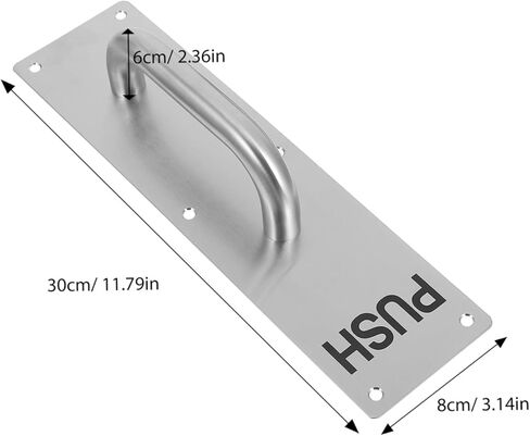 Commercial Door Handle Heavy-Duty Push Pull Handles with Indicators Modern Stainless Steel Design for Office and Shed Doors Includes Pull and Push Plates in Saudi Arabia