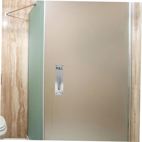 Commercial Door Handle Heavy-Duty Push Pull Handles with Indicators Modern Stainless Steel Design for Office and Shed Doors Includes Pull and Push Plates in Saudi Arabia