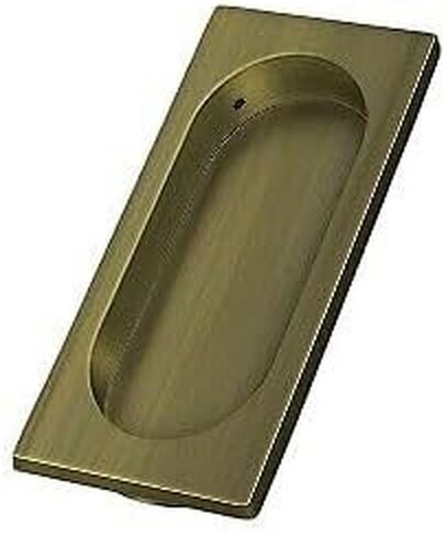 Replacement for Deltana FP4134U5 Flush Pull; Large; 4‘ x 1-5/8‘ x 3/8‘; Antique Brass Finish in Saudi Arabia